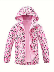 Girls Gradient Tie Dye Hooded Jacket for Spring Fall Winter