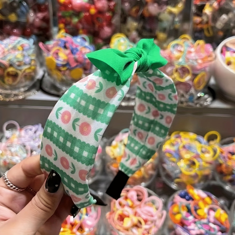 Colorful Anti slip Hair Hoop Children s Headband Flower Print