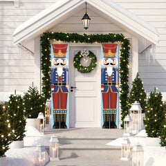 Nutcracker Christmas Decorations Outdoor Life Size Soldier Model Banners