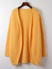 Casual Cardigan Women Solid Long Sleeve Open Front Drop Shoulder