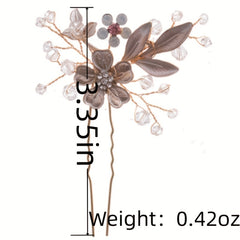 Flower Crystal Wedding Hair Pins Hair Accessories Bridal Headpiece