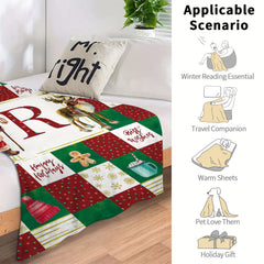 Christmas Santa Blanket Lightweight Warm Flannel Sofa Bedroom Chair