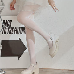 Heart Pattern Bow Pantyhose High Waist Footed Women's Stockings