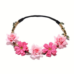 Women's Floral Hair Scrunchie for Weddings & Parties