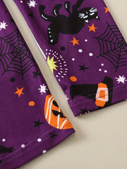 Girls 2 Pack Halloween Knitted Leggings Set