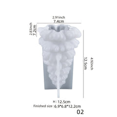 3D Christmas Tree Candle Ornaments Silicone Mold