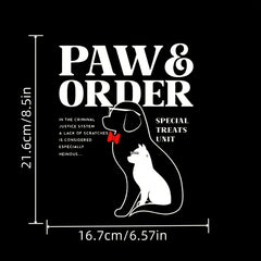 Paw & Order Gentleman Dog Iron On Patch for DIY Clothing Accessories