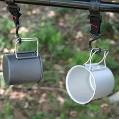 Portable Folding Aluminum Water Cup for Camping Picnic Hiking