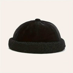 Winter Retro Cotton Warm Brimless Cap Men Women