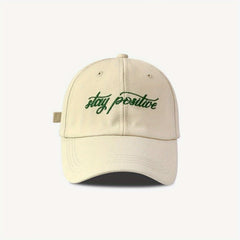 Retro English Embroidery Peaked Cap Soft Top Cargo BF Style Baseball Cap