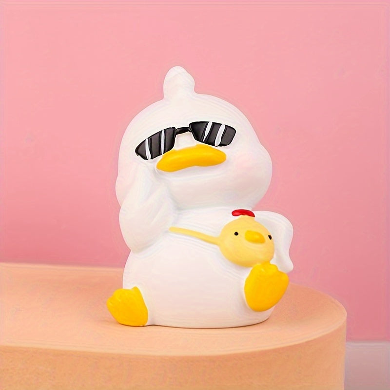 Duck Resin Ornaments Small Yellow Duck Creative Car Christmas Home Decor