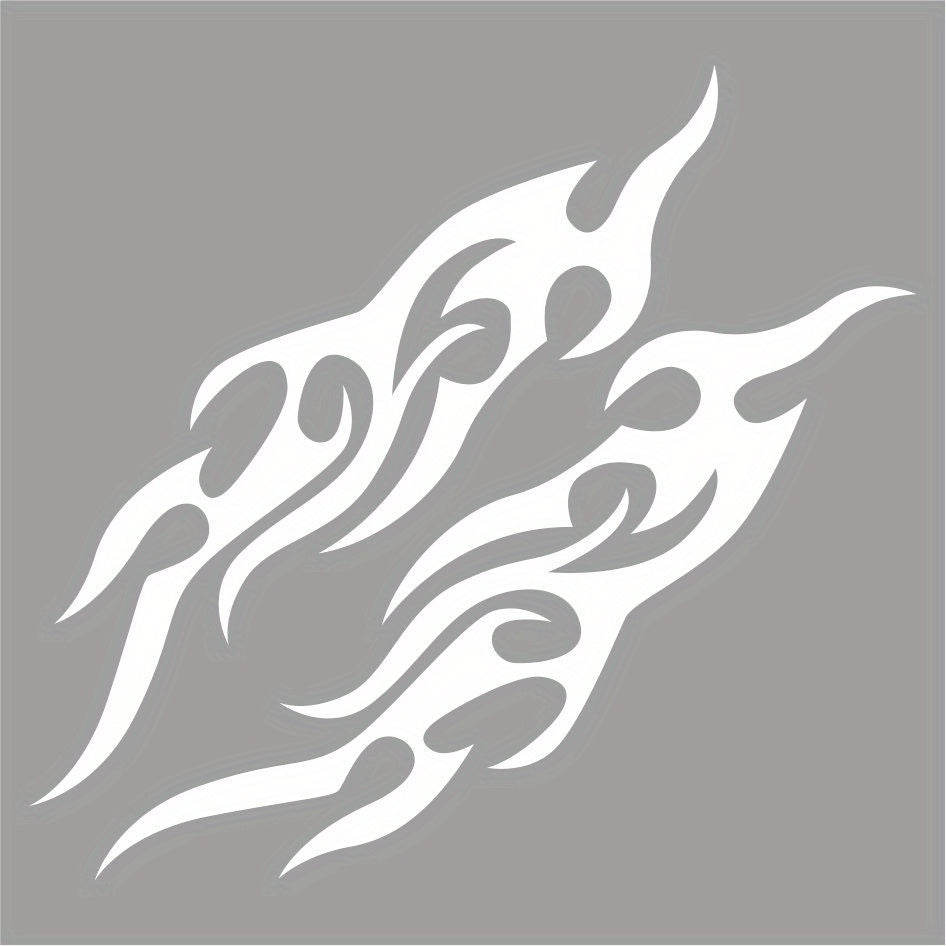 Flame Pattern Bumper Stickers, Waterproof Decorative for Car Scratches