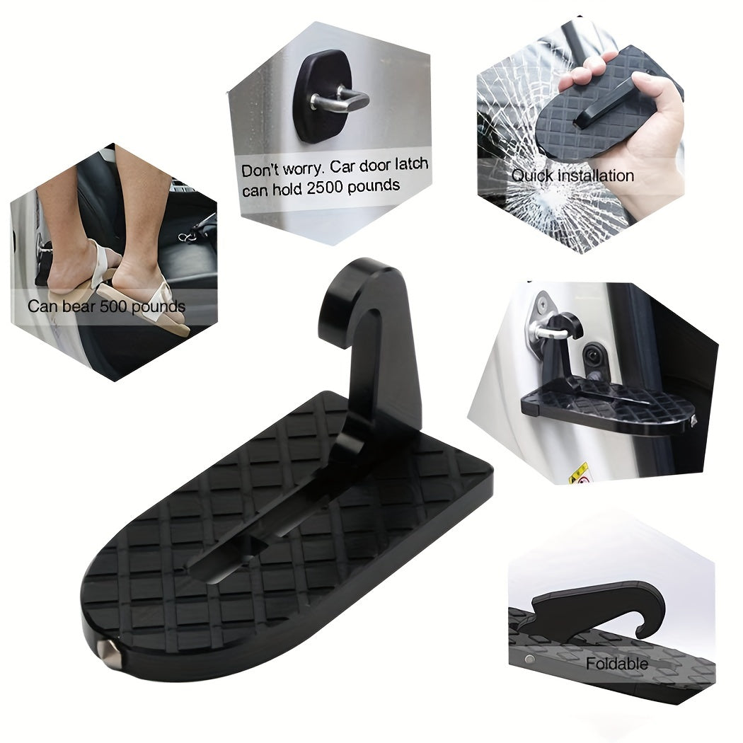 Car Door Step Foldable Roof Rack Glass Breaker Safety Hammer Easy Access