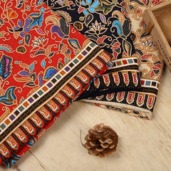 Cotton And Linen Printed Fabric Bohemian Ethnic Style Decorative Fabric 1 Yard
