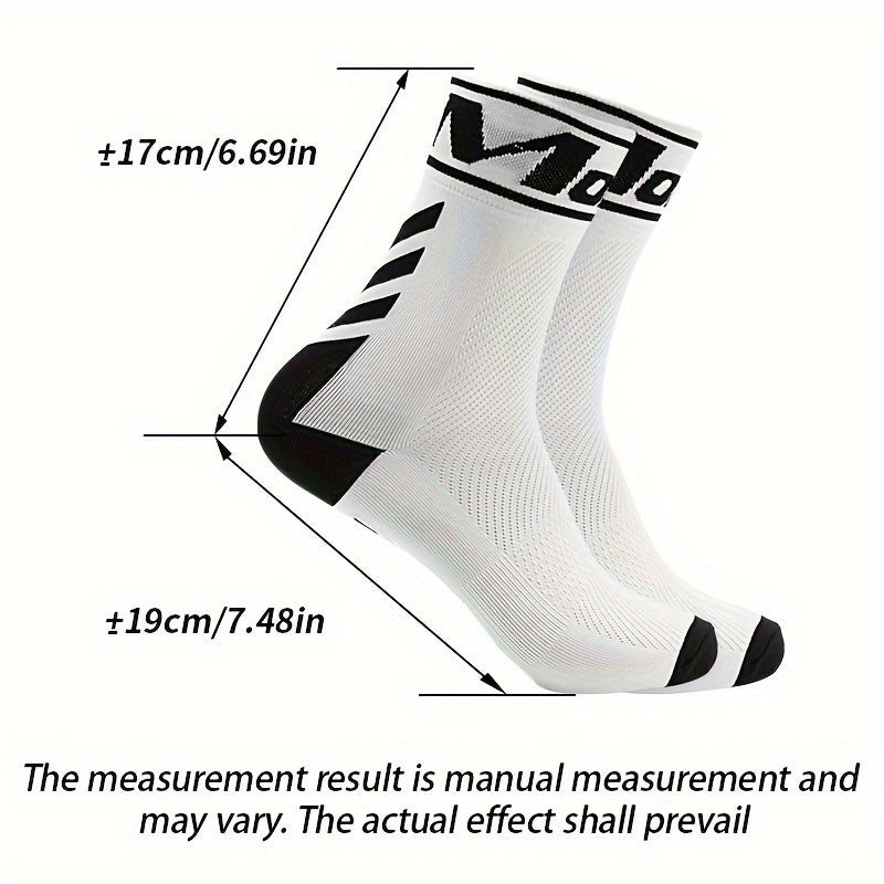 Breathable Cycling Socks Unisex Men Women Mid Calf Sports