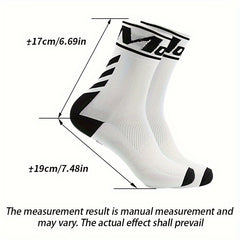 Breathable Cycling Socks Unisex Men Women Mid Calf Sports