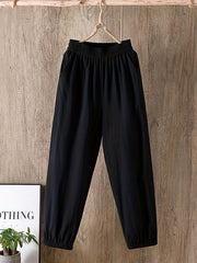 Casual Elastic Waist Jogger Pants