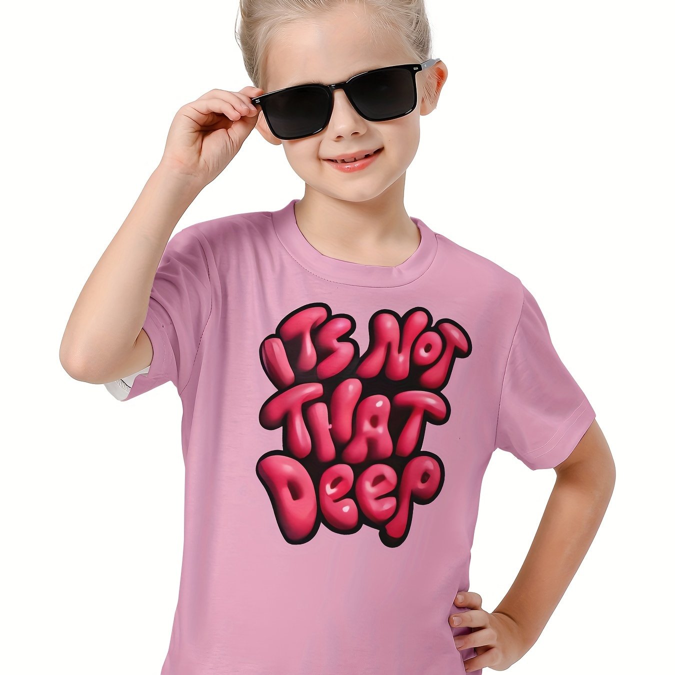Creative IT'S NOT THAT DEEP Print Short Sleeve T shirt Pullover
