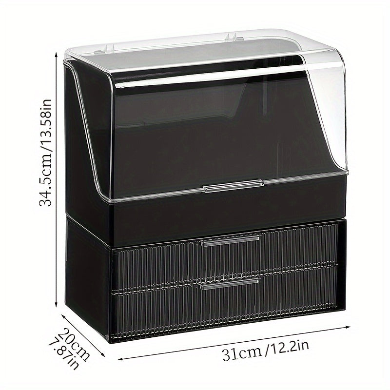 Makeup Storage Organizer Drawers Cosmetics Display with Lid