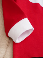 Christmas Santa Claus Baby Romper Hat Infant 2pcs Set