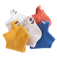 5 Pairs Boys Cartoon Casual Ankle Socks for Kids