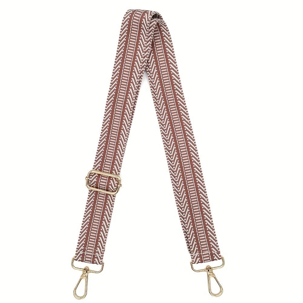 Geometric Pattern Wide Bag Strap Replacement Crossbody Travel Accessory