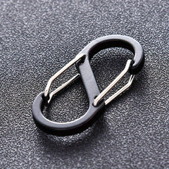 4pcs S Type Mountaineering Buckle Mini Spring Hook Keychain Keyring