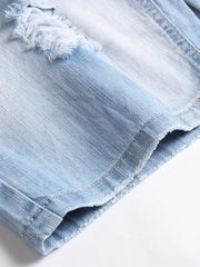 Men's Distressed Denim Shorts Casual Street Style Summer Wear