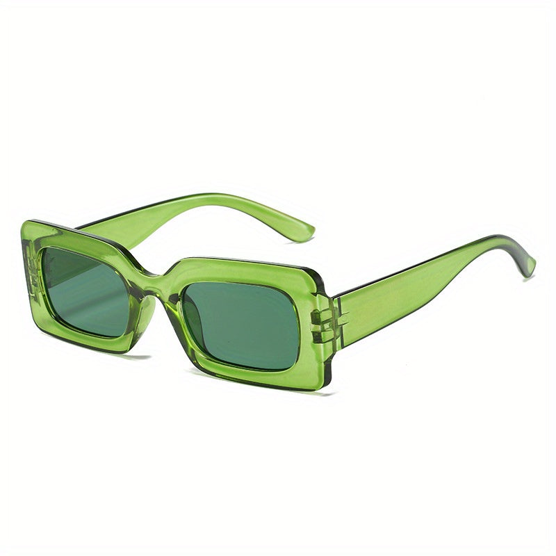 Square Frame Sunglasses Vintage Wrap Around Glasses