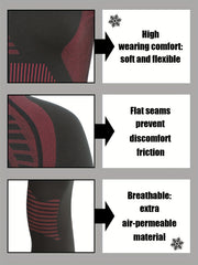 2pcs Thermal Underwear Set Long Sleeve Warm Top & Leggings for Women