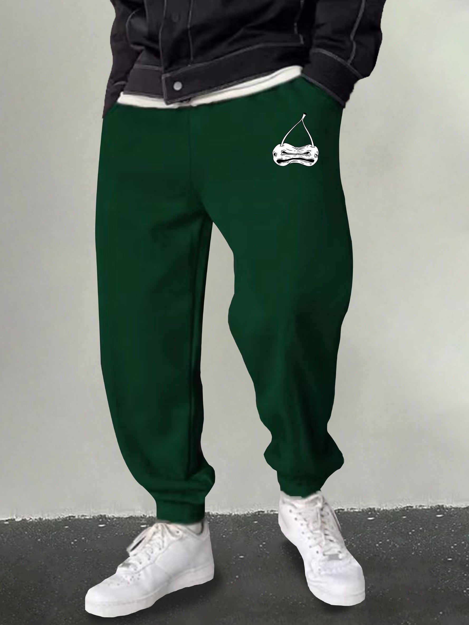 Men's Creepy Cherry Graphic Sweatpants Casual Joggers