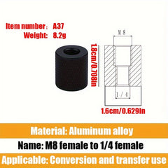 Camera Mount 1/4 Female to M4-M10 Screw Adapter for Tripod Accessories