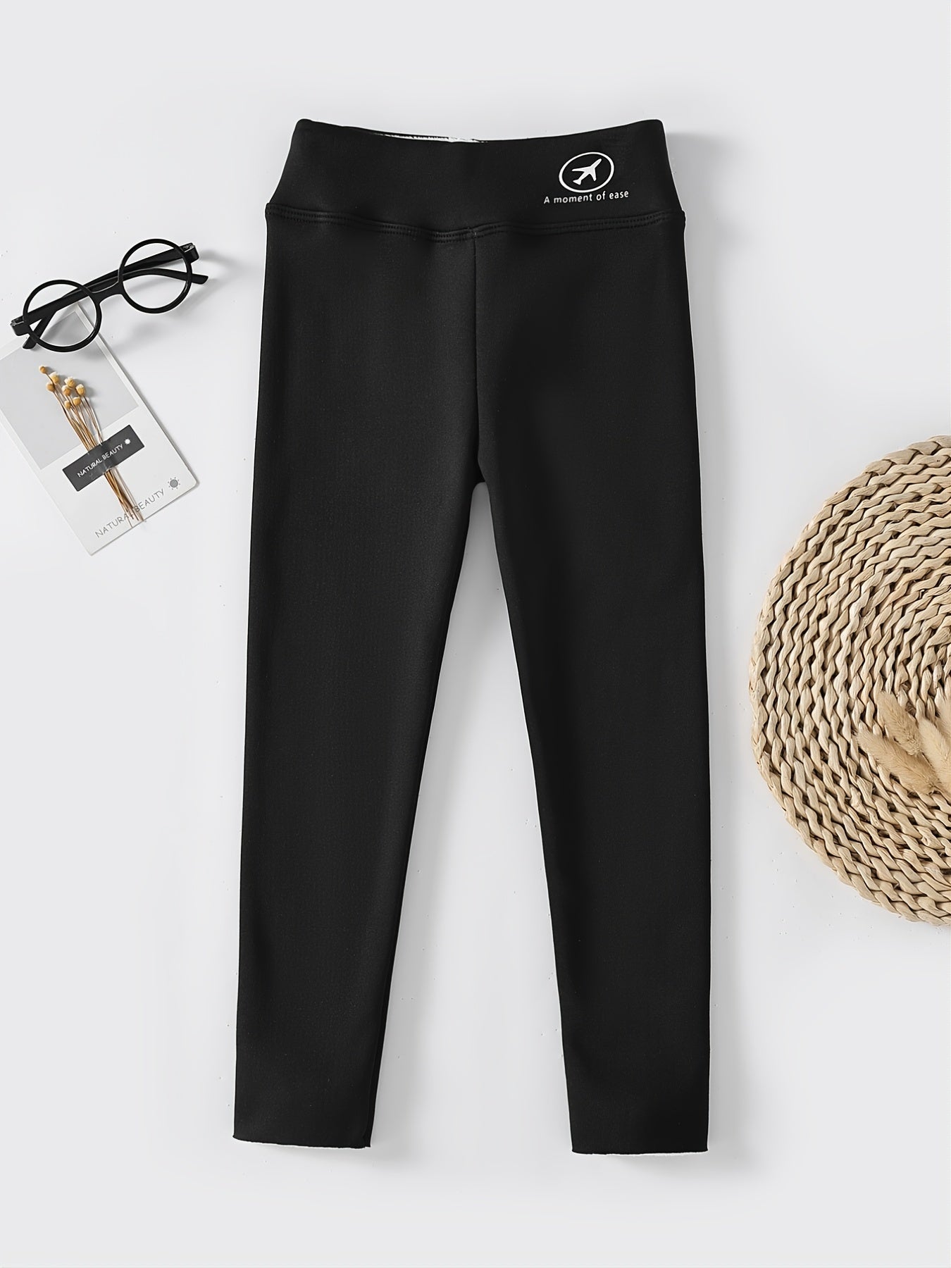 Girls Fleece Thermal Stretch Leggings for Winter