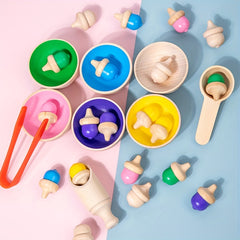 Montessori Pinecone Sorting Game Counting Toy