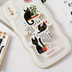 46pcs Cat Self-adhesive Boxed Stickers for Scrapbook Decor