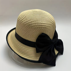 Rolled Brim Straw Hat Sunscreen Basin Hat UV Protection Summer Sun Hats