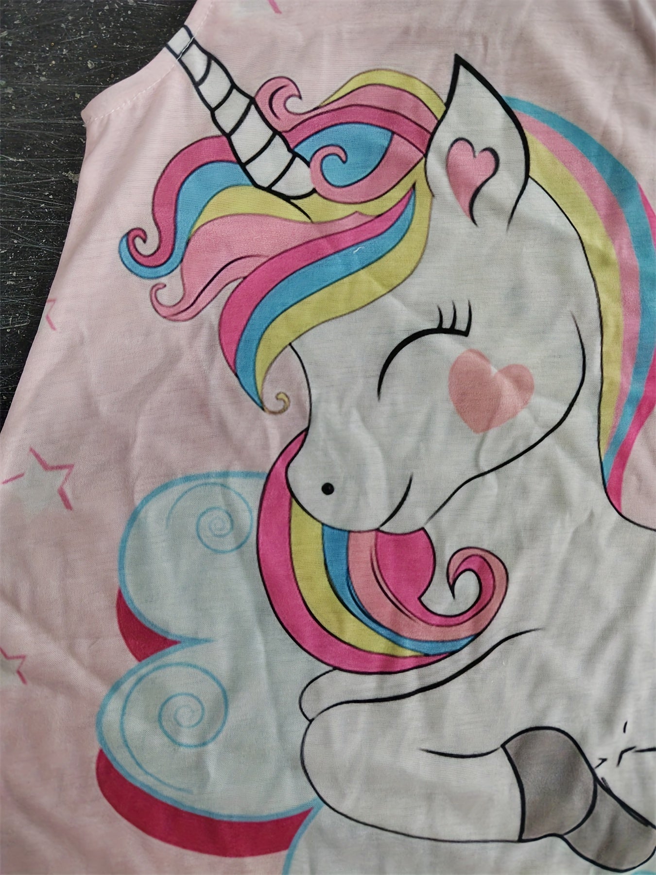 Girl's Pony & Heart Dress Sleeveless Crew Neck Princess Dress For Summer