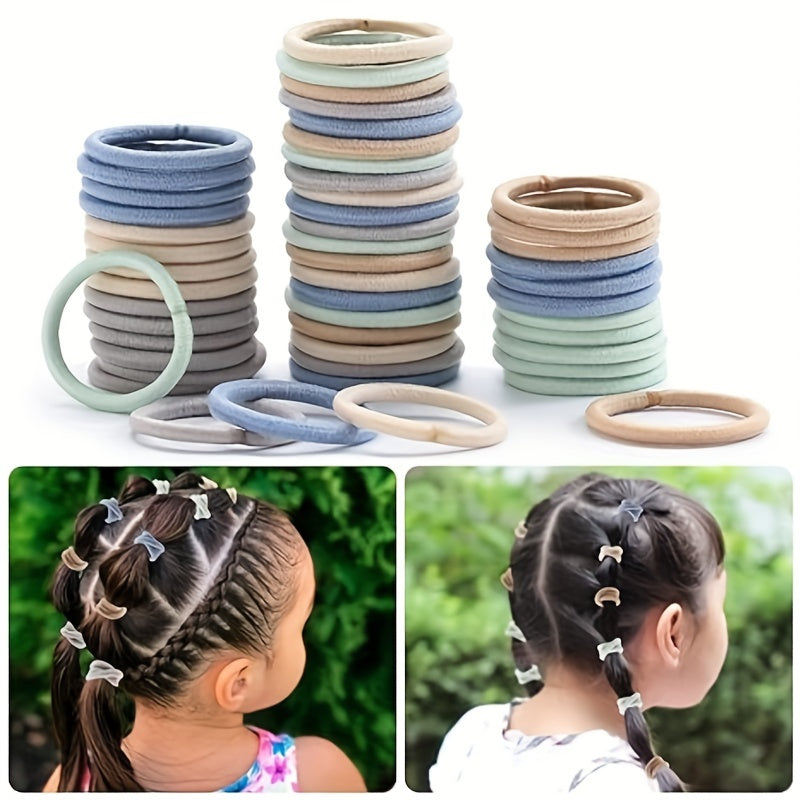200pcs Colorful Elastic Hair Bands for Kids Halloween Christmas Birthday Gift