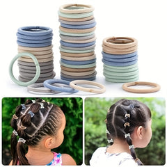 200pcs Colorful Elastic Hair Bands for Kids Halloween Christmas Birthday Gift