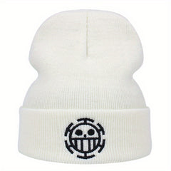 Anime Cartoon Embroidered Beanie Skull Hat Hip Hop Warm Knit Hat