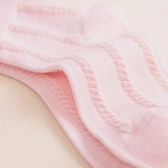 5 Pairs Girls Soft Lace Mesh Lamb Socks Breathable Cotton Crew Children's Socks