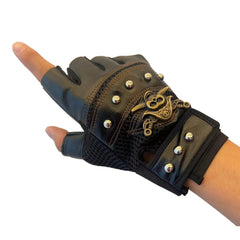 Half Finger Pirate Skull Outdoor Mountaineering Gloves