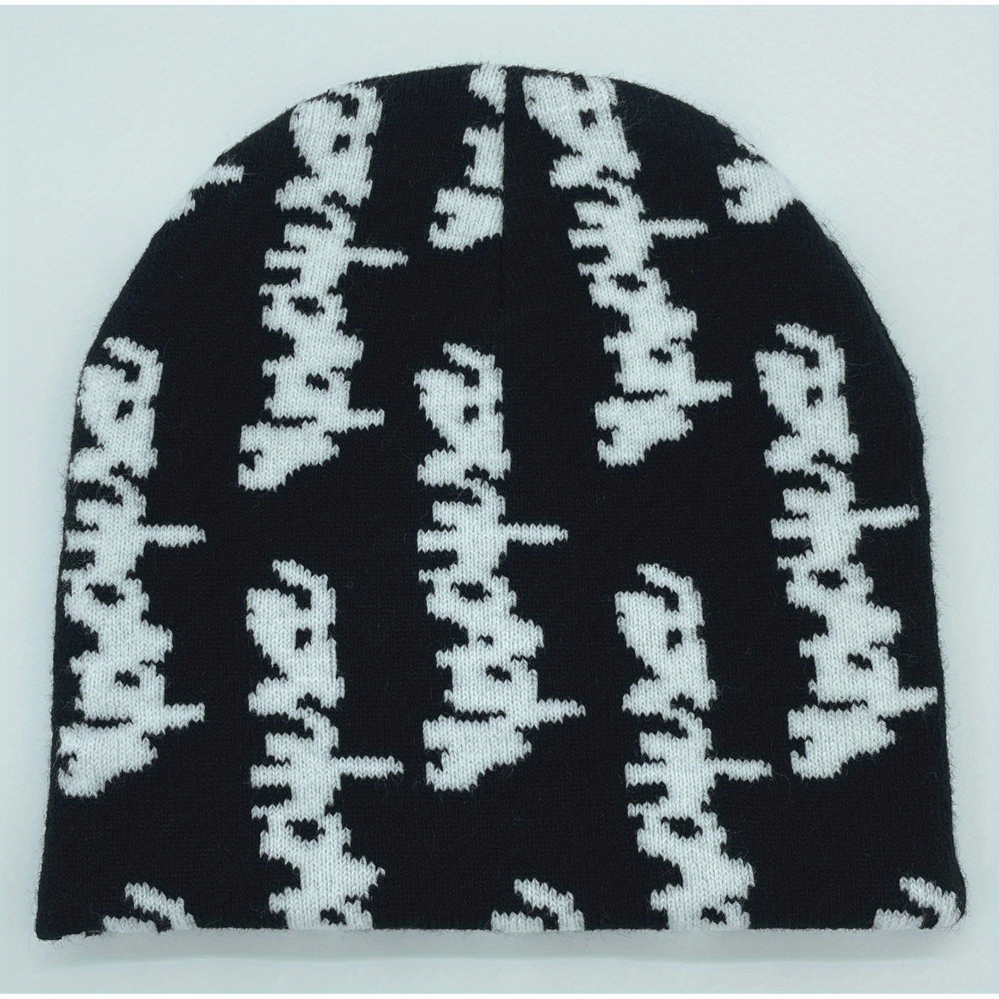 Y2K Jacquard Knitted Hat Hip Hop Outdoor Sports Streetwear