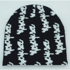 Y2K Jacquard Knitted Hat Hip Hop Outdoor Sports Streetwear