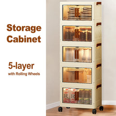 Pretty Foldable Storage Bin Double Door Sundries Storage Box