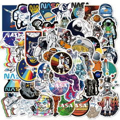 50pcs Astronaut Series Stickers Motorcycle Laptop Cup Waterproof Stickers