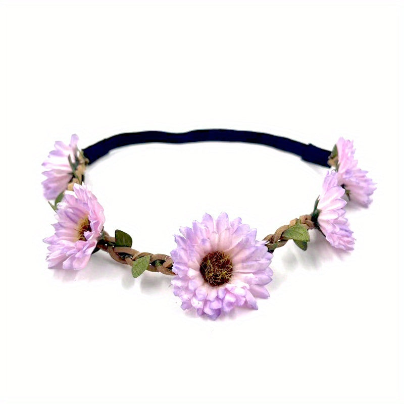 Sunflower Headband Simulation Flower Wreath Women's Hair Access