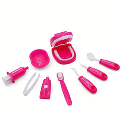 9pcs Plastic Dentist Play Set Medical Kit Pretend Toy for Kids in 6 Colors