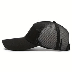 Men's Extended Brim Linen Net Baseball Cap