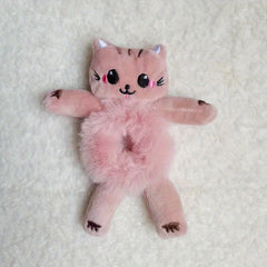 Velvet Hair Scrunchies Elastic Rubber Bands Plush Animal Ponytail Hair Accessori